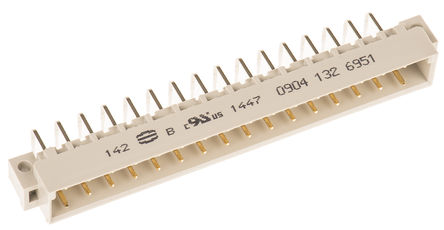 Harting - 09041326951 - Harting 2  32 · 5.08mm ھ ֱ DIN 41612 ͷ 09041326951, D C2ȼ, Ӷ˽, 6A		