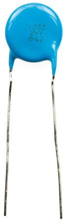 Murata - DEBF33D103ZN3A - Murata DEB ϵ 10nF 2 kV ֱ F ͨ մɵ (SLCC) DEBF33D103ZN3A, -20  +80%ݲ		