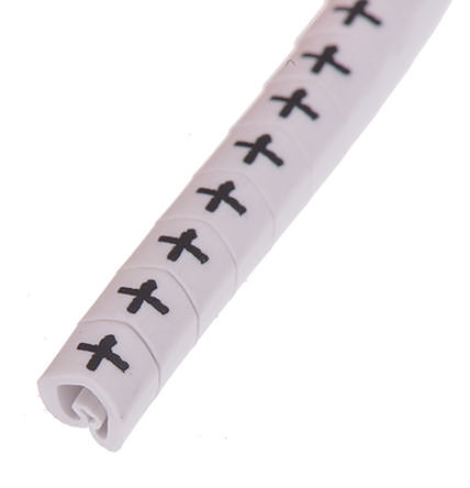 HellermannTyton - 901-10283 - HellermannTyton Helagrip ϵ 1000װ ׵׺ Ϲ̶ ±ʶ 902-00005, 3.5mm, 3.3 mm, 1  3mmֱ, ӡ"+"ͼ		