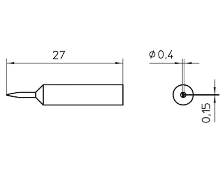 Weller - T0054486299 - Weller XNT ϵ XNT 1SC, 0.4 mm ֱ ͷ, ʹWXP65 & WP65 		