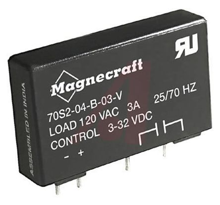 Schneider Electric - 70S2-04-B-03-V - Schneider Electric 3 A PCBװ  ̵̬ 70S2-04-B-03-V, ˫ɿع迪Ԫ, 㽻л, 140 V 		