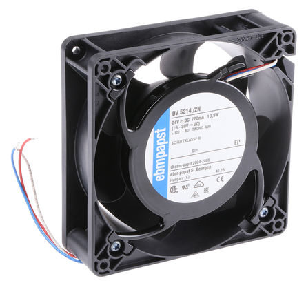 ebm-papst - DV5214/2N - ebm-papst DV5200 ϵ 20W 24 V ֱ  DV5214/2N, 270m3/h, 5000rpm, 127 x 127 x 38mm		