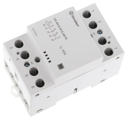 Finder - 22.44.0.012.4610 - Finder 22.44.0.012.4610 ˫˫ DIN Rail Ǳ̵, 40 A, 12 V ac, 12 V dc		