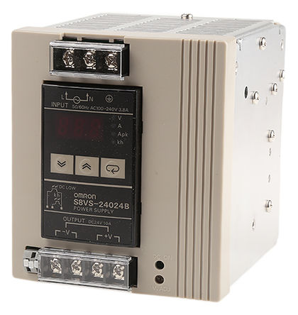 Omron - S8VS-24024B - Omron 240W ģʽ DIN 尲װԴ S8VS-24024B, 80%Ч, 264V ac, 10A, 24V dc 24V dc/		