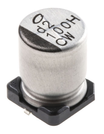 Nichicon - UCW1H101MNL1GS - Nichicon CW ϵ 50 V ֱ 100F SMD  UCW1H101MNL1GS, 20%ݲ, +105C		