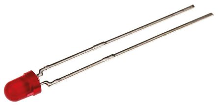 Vishay - TLHR4400 - Vishay ɫ (625 nm ) LED TLHR4400, 2 V, 13 mcd, 60 ӽ 3mm (T-1) ͨ		