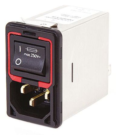 Schaffner - FN9299-10-06 - Schaffner 尲װ IEC/EN 60601-1 IEC ˲ ͷ FN9299-10-06, 5 (Dia.) x 20mm۶, Faston˽, 10A, 250 V 		