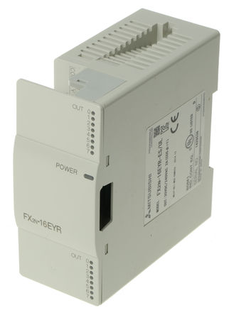 Mitsubishi - FX2N-16EYR-ES/UL - Mitsubishi FX2N ϵ PLC /ģ FX2N-16EYR-ES/UL, 24 V ֱ, 90 x 40 x 87 mm		