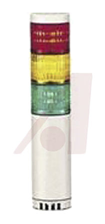 Patlite - LCE-302W-RYG - Patlite LCE ϵ LED ű LCE-302W-RYG, 3 Ԫ, ɫɫɫ, 24 V /ֱԴ		