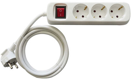 RS Pro - HKX-3N-1.5M - RS Pro ɫ 3  Դ ߰ HKX-3N-1.5M, ʽ, 1.5m , 16A, 230 V 		