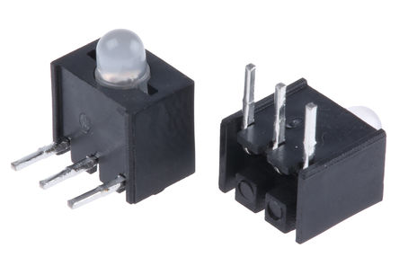 Kingbright - L-130WDT/1EGW - Kingbright L-130WDT/1EGW ɫ/ɫ ֱ LED ָʾ, 60 , 1 LED, 2.5 V, ͨװװ		