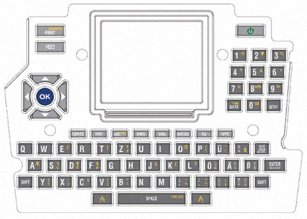 Brady - 710603 - Brady תӡ 300dpi ±ǩӡ BMP71-QWERTZ-EU, QWERTZ , 50.8mm ǩ		
