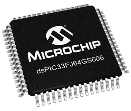 Microchip - DSPIC33FJ64GS606-50I/PT - Microchip DSPIC33FJ64GS606-50I/PT 16bit źŴ DSP, 50MHz, 64 kB ROM , 9 kB RAM, 64 TQFPװ		