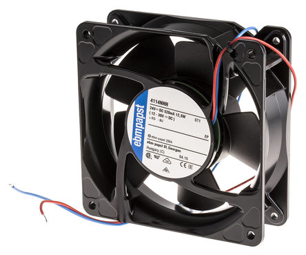 ebm-papst - 4114NHH - ebm-papst 4100N ϵ 12.4W 24 V ֱ  4114NHH, 260m3/h, 5000rpm, 119 x 119 x 38mm		
