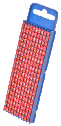 HellermannTyton - 561-05022 - HellermannTyton WIC ϵ 200װ ɫ й̶ ±ʶ 561-05022, 3mm, 5.6 mm, 2.8  3.8mmֱ, ӡ"2"ͼ		