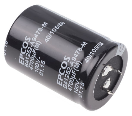 EPCOS - B41252A9478M000 - EPCOS B41252 ϵ 100 V ֱ 4700F  B41252A9478M000, 20%ݲ, +105C		