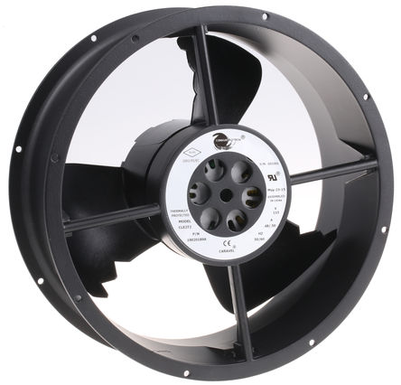 COMAIR ROTRON - CLE2T2 19020189A - COMAIR ROTRON Caravel ϵ 61W 115 V   CLE2T2 19020189A, 935m3/h, 1650rpm, 254 (Dia.) x 88.9mm		