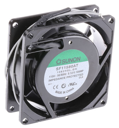 Sunon - SF11580AT-1082HSL.GN - Sunon SF ϵ 11W 115 V   SF11580AT-1082HSL.GN, 35.7m3/h, 2750rpm, 80 x 80 x 25mm		