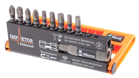 Wera - 5057680001 - Wera 10װ 1/4 in ͷ 5057680001, ǵͷ		