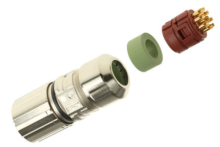 Lapp - 44420037 + 73002740 - Lapp EPIC Circular 系列 9路 电缆安装 直向 连接器 44420037 + 73002740, 母触点		