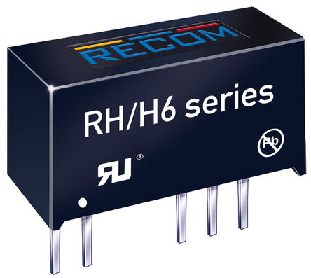 Recom - RH-0505D/H6 - Recom RH ϵ 1W ʽֱ-ֱת RH-0505D/H6, 5V dc, 100mA, 4kVѹ, 78%Ч, 7 Pin SIPװ		