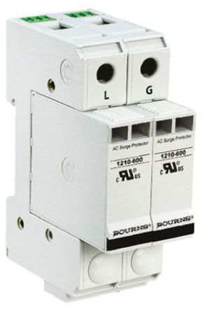 Bourns - 1210-1S-600 - Bourns 1210 ϵ 600 V  100kA 1  1210-1S-600, DIN 찲װ, 18 x 67 x 90mm		