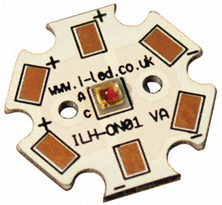 Intelligent LED Solutions - ILH-ON01-RED1-SC201. - ILS OSLON1 PowerStar ϵ ɫ Բ LED  ILH-ON01-RED1-SC201., 82 lm		