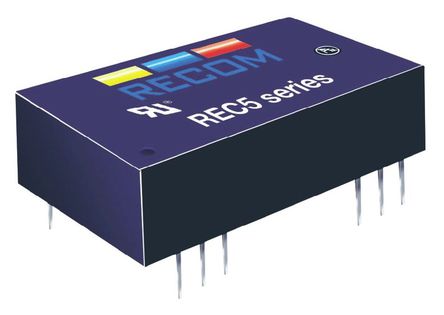 Recom - REC5-2415DRW/H4/A - Recom REC5 ϵ 5W ʽֱ-ֱת REC5-2415DRW/H4/A, 18  36 V ֱ, 15V dc, 170mA		