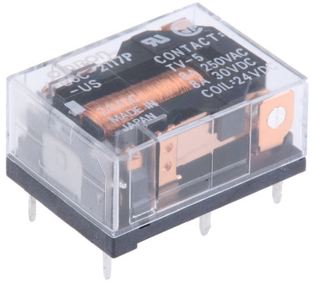 Omron - G6C2117PUS24DC - Omron G6C2117PUS24DC ˫ PCB װ Ǳ̵, 8 A, 24V dc		