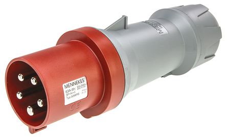 Mennekes - 3258 - Mennekes PowerTOP ϵ ɫ 3P+N+E ҵԴ °װ ͷ 3258RS, 63A, 400 V, IP44		