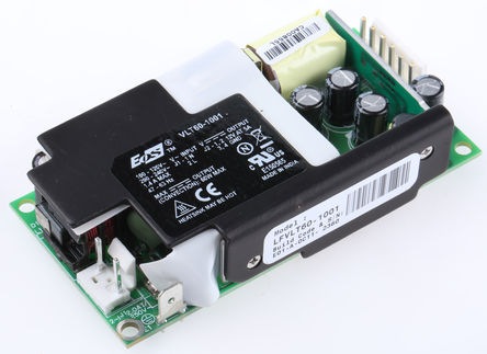 EOS - LFVLT60-1001 - EOS 60W  ǶʽģʽԴ SMPS LFVLT60-1001, 180  264 V ac, 90  132 V ac, 12V dc, 5A, 82%Ч, ʽװ		