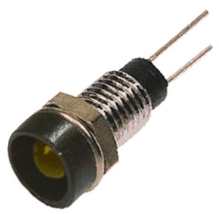 Bulgin - DX1117/YL - Bulgin DX1117/YL 4 mm  ɫ LED ָʾ, ߽Ӷ, 6.1mmװ׳ߴ, 2 V		