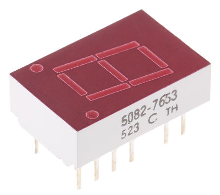 Broadcom - 5082-7653 - Broadcom 1ַ 7  ɫ LED  5082-7653, 1.1 mcd, ҲС, 10.92mmַ, ͨװװ		