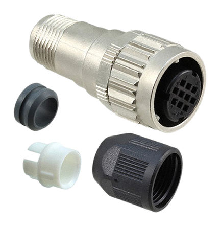 Hirose - HR08D-12WPB-10SC - Hirose HR08D ϵ 10· °װ ֱ  ͷ HR08D-12WPB-10SC, ĸ, ʽӺ		