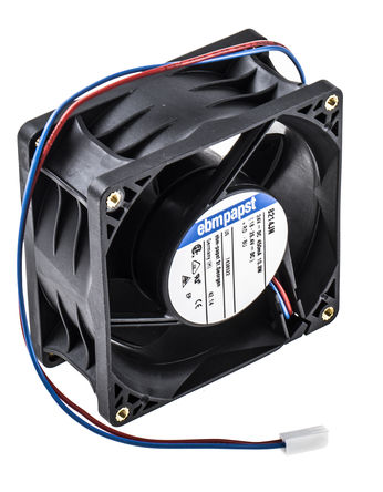ebm-papst - 8214JN-RS0 - ebm-papst 8200J ϵ 10W 24 V ֱ  8214JN-RS0, 132m3/h, 8400rpm, 80 x 80 x 38mm		