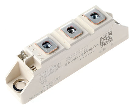 Semikron - SKKH 27/08 E - Semikron SKKH 27/08 E SCR /բģ SCR, 25A, Vrev=800V 10mA, 5 Semipack1װ		