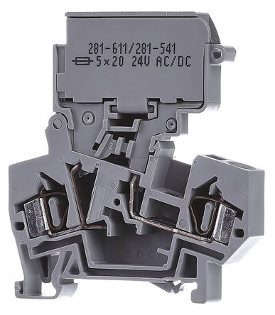 Wago - 281-611 - Wago 281 ϵ 281-611 ɫ 2  Ͽ, 2, 5 x 20mm ۶, 28  12 AWG߹		