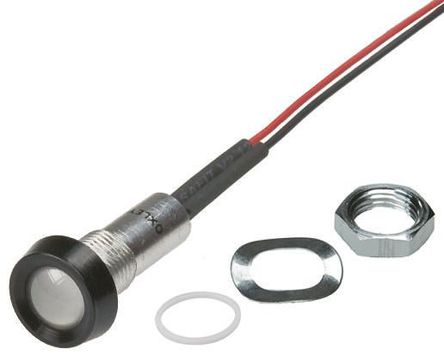 Oxley - STR/LH/8/FL30/BE - Oxley STR/LH/8/FL30/BE  ɫ LED ָʾ, ߽Ӷ, 8mmװ׳ߴ		