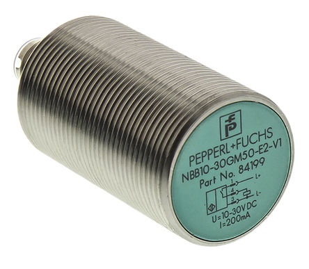 Pepperl + Fuchs - NBB10-30GM50-E2-V1 - Pepperl + Fuchs IP67  ʽ NBB10-30GM50-E2-V1, 10 mm ⷶΧ, PNP, 10  30 V ֱԴ		