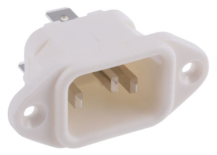 Bulgin - PX0580/63/WH - Bulgin 尲װ C14 IEC ͷ PX0580/63/WH, װƬ˽, 10A, 250 V 		