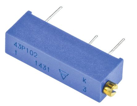 Vishay - M43P102KB40 - Vishay 43P ϵ 20 ת ͨ ΢ M43P102KB40, Ӷ, 1k 10%, 1/2W, 100ppm/C		