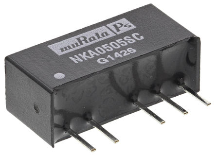 Murata Power Solutions - NKA0505SC - Murata Power Solutions NKA ϵ 1W ʽֱ-ֱת NKA0505SC, 4.5  5.5 V ֱ, ±5V dc, ±100mA, 3kV dcѹ, SIPװ		
