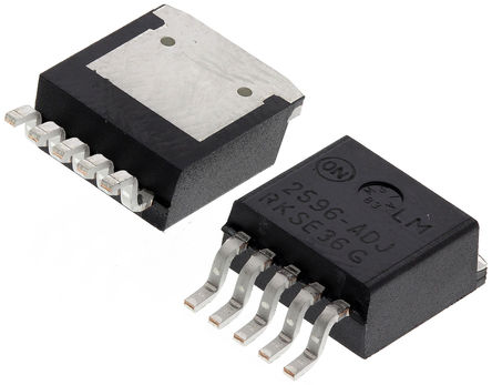 ON Semiconductor - LM2596DSADJR4G - ON Semiconductor LM2596DSADJR4G ѹ ѹ, 4.5 to 40 V, 3A, 1.23  37 V, 150 kHz߿Ƶ, 5 D2PAKװ		