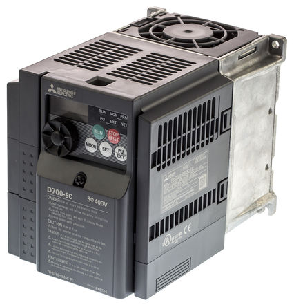 Mitsubishi - FR-D740-080SC-EC - Mitsubishi FR-D740 ϵ IP20 3.7 kW Ƶ FR-D740-080SC-EC, 0.2  400Hz, 8 A, 380  480 V 		