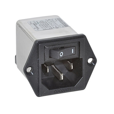 TE Connectivity - 3CUFE1 - TE Connectivity װ C14 IEC ˲ ͷ 2-1609113-3, ζ˽, 3A, 120 V 250 V 		