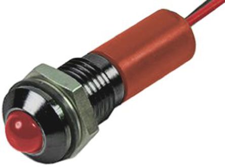 RS Pro - Q8P7BXXR02E - RS Pro Q8P7BXXR02E 5 mm ͹ ɫ LED ָʾ, ߽Ӷ, 8mmװ׳ߴ, 2 V ֱ		