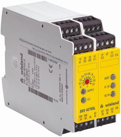 Wieland - R1.188.2060.0 - Wieland SNV 4076 ϵ ˫ͨ ȫ̵ R1.188.2060.0, 24 V ֱԴ, 3 ȫ, 1 		