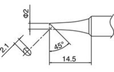 Hakko - T18-C2 - Hakko T18 ϵ, 2 mm 45 Բ ͷ, ʹHakko FX-600,Hakko FX-888D		