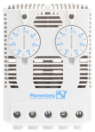 Pfannenberg - FLZ543 17143000000 - Pfannenberg 可调 常开 机箱恒温器 FLZ543 17143000000, 0 → +60°C, 120 V 交流		