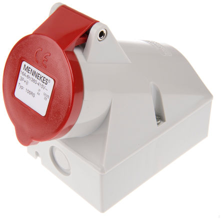 Mennekes - 105 - Mennekes ɫ 4P ҵԴ ֱ ڹʽ  105, 16A, 400 V, IP44		